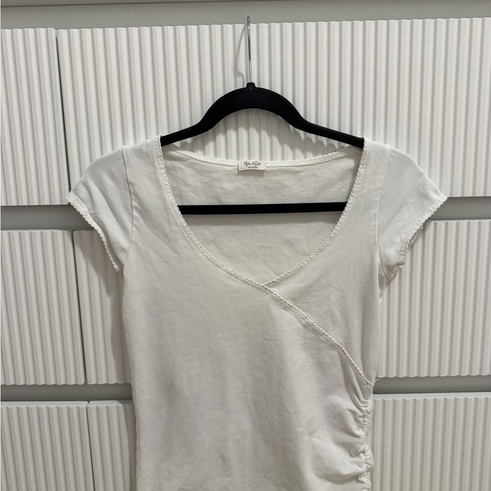 Brandy Melville Cream Wrap Top